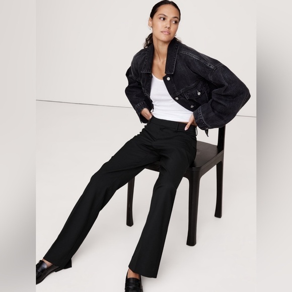 NWT! Banana Republic Navy Siena Straight Wool Pant - PETITE SIZES ONLY - Picture 6 of 7